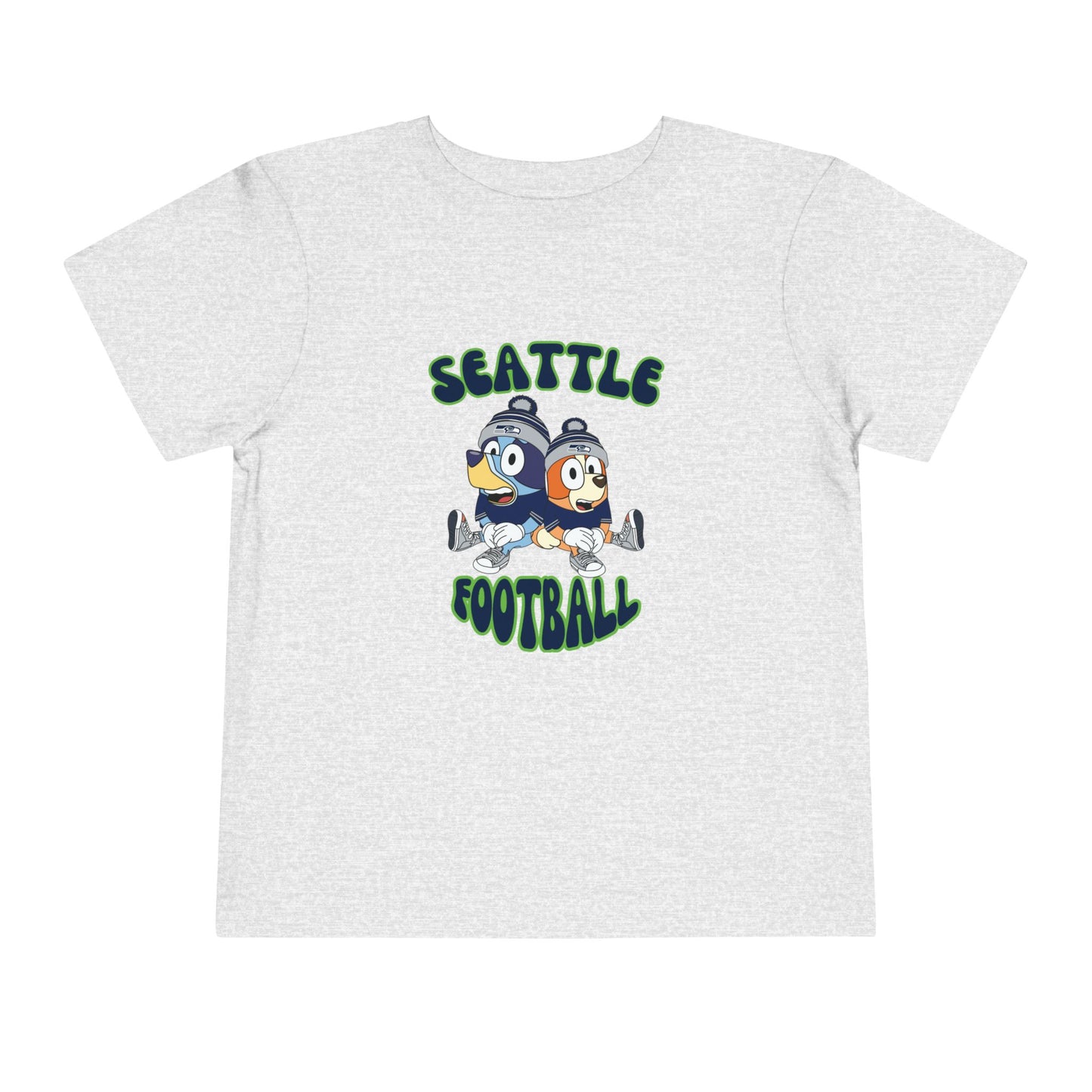 Toddler Bluey & Bingo Design Seahawks Football - Inspired T-Shirt