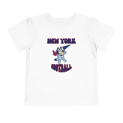 Toddler Bluey Design New York Giants Football -Inspired T-Shirt