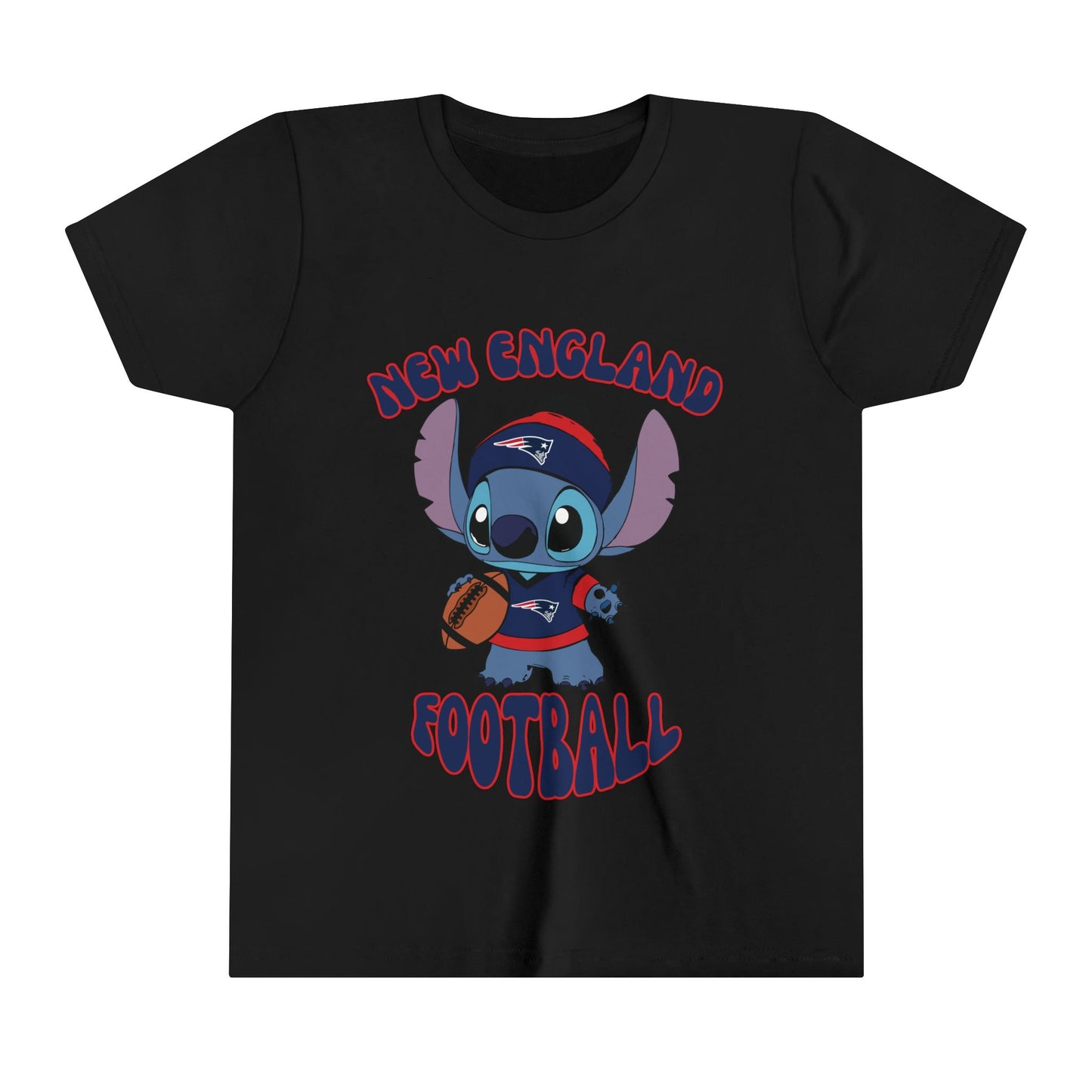 Youth Stitch Design Patriots Football - Inspired T-Shirt