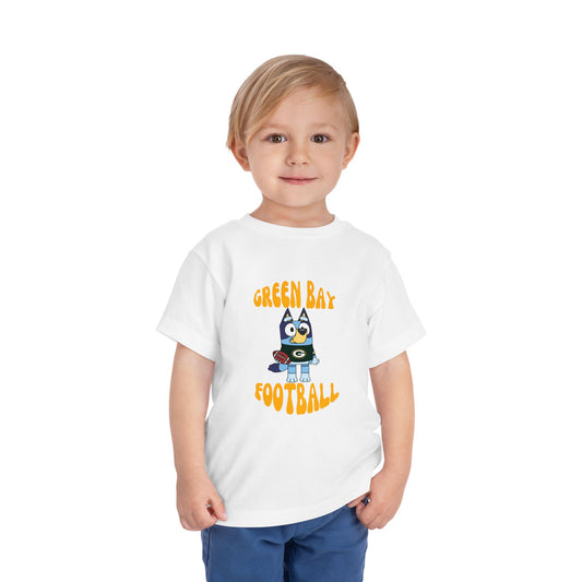 Toddler Bluey Green Bay Packers Football T-Shirt