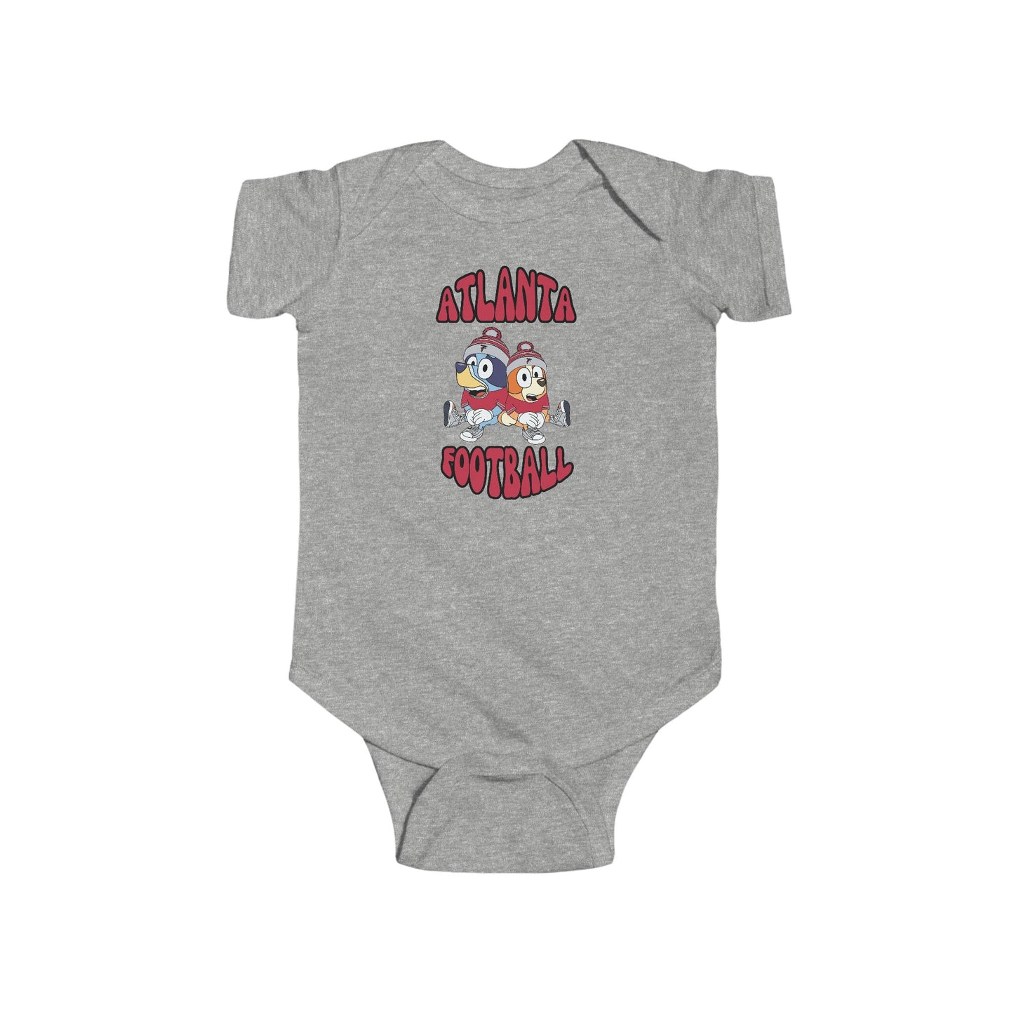 Infant Bluey & Bingo Design Falcons Football - Inspired Onesie