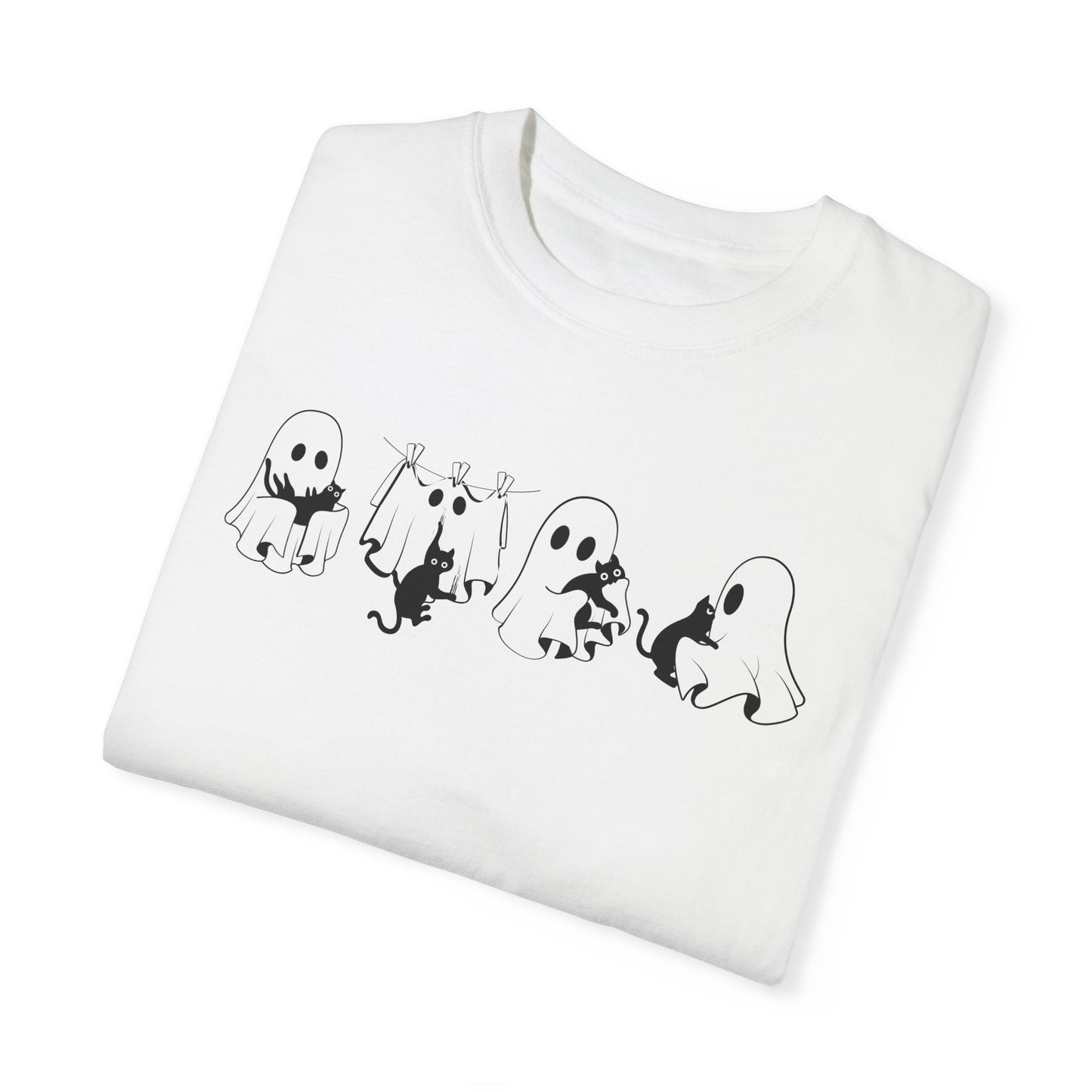 Halloween Spooky Cat Lover T-Shirt – Comfort & Style for Spooky Season