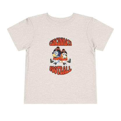 Toddler Bluey & Bingo Design Cincinnati Bengals Football - Inspired T-Shirt