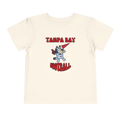 Toddler Bluey Design Tampa Bay Buccaneers Football -Inspired T-Shirt