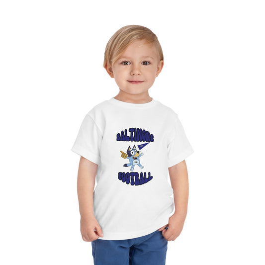 Toddler Bluey Design Baltimore Ravens Football  -Inspired T-Shirt