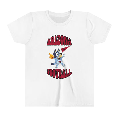 Youth Bluey Design Arizona Cardinals Football -Inspired T-Shirt