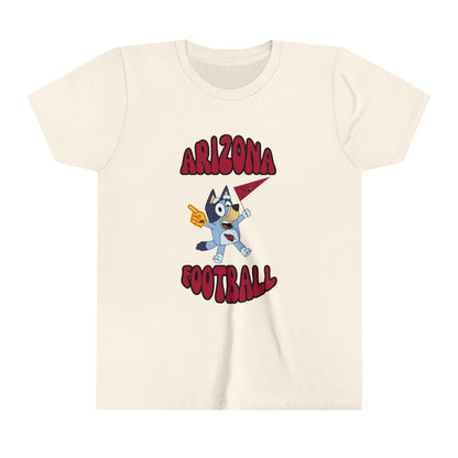 Youth Bluey Design Arizona Cardinals Football -Inspired T-Shirt