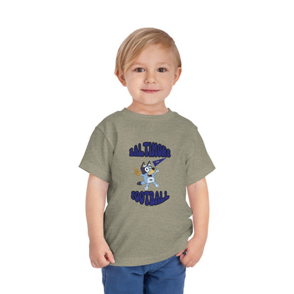 Toddler Bluey Design Baltimore Ravens Football  -Inspired T-Shirt