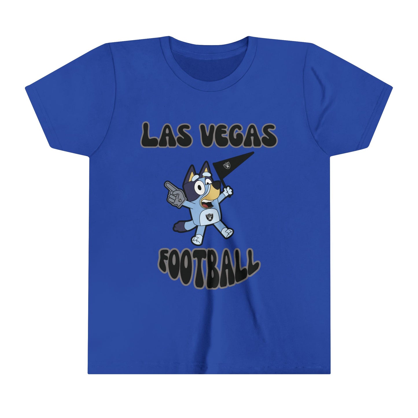 Youth Bluey Design Las Vegas Raiders  Football -Inspired T-Shirt