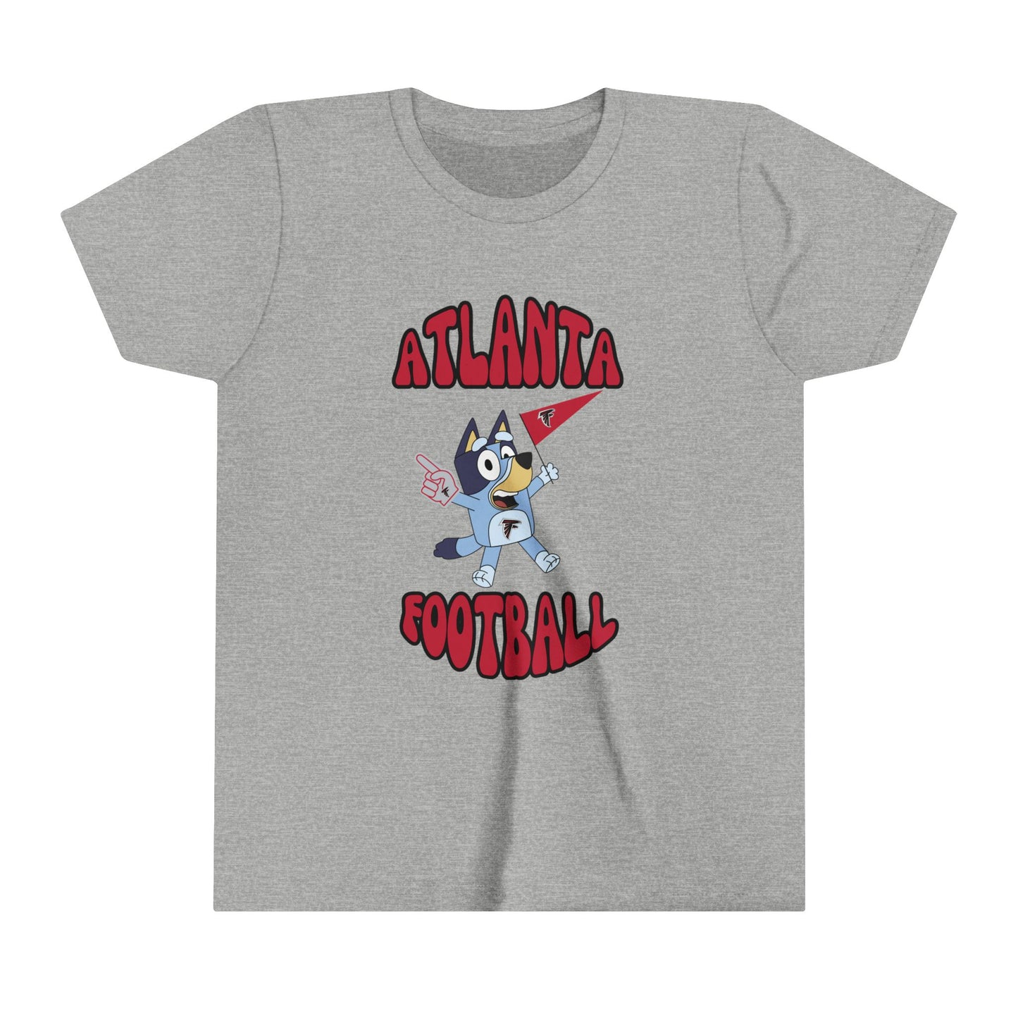 Youth Bluey Design Atlanta Falcons Football -Inspired T-Shirt