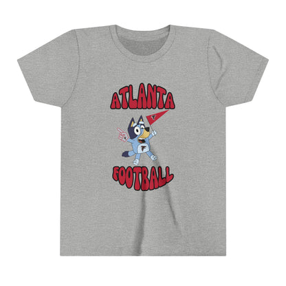 Youth Bluey Design Atlanta Falcons Football -Inspired T-Shirt