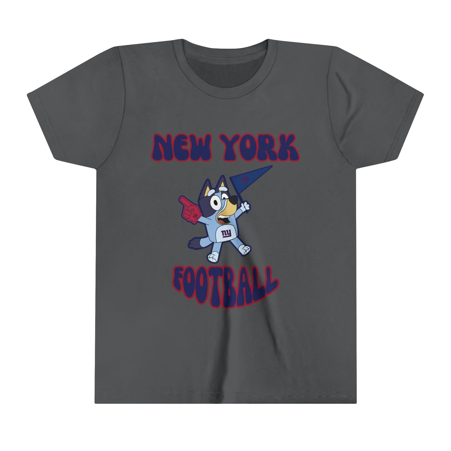 Youth Bluey Design New York Giants Football -Inspired T-Shirt