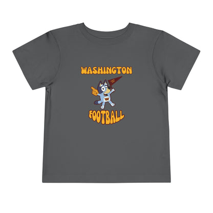 Toddler Bluey Design Washington Commanders Football -Inspired T-Shirt