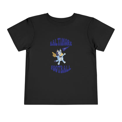 Toddler Bluey Design Baltimore Ravens Football  -Inspired T-Shirt