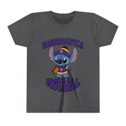 Youth Stitch Design Vikings Football - Inspired T-Shirt