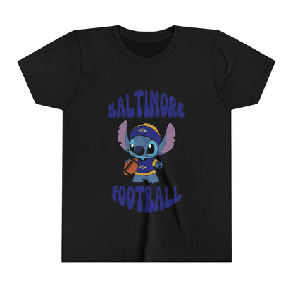 Youth Stitch Design Ravens Football - Inspired T-Shirt