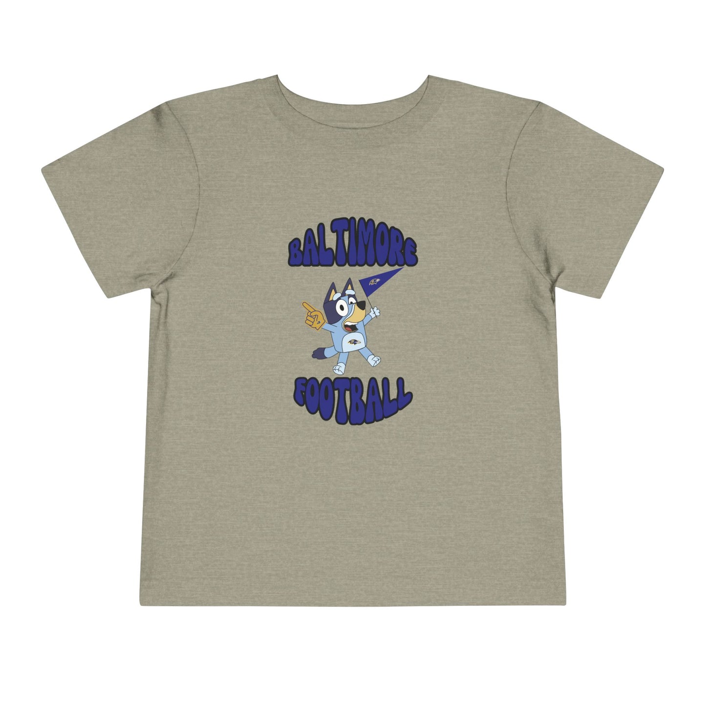 Toddler Bluey Design Baltimore Ravens Football  -Inspired T-Shirt