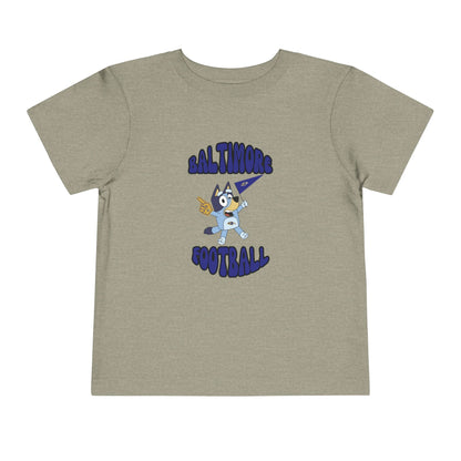 Toddler Bluey Design Baltimore Ravens Football  -Inspired T-Shirt