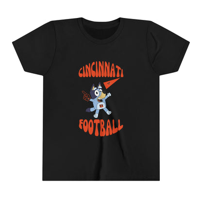 Youth Bluey Design Cincinnati Bengals Football -Inspired T-Shirt