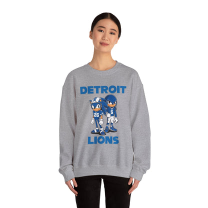 Sonic and Knuckles Jahmyr Gibbs and David Montgomery Detroit Lions Unisex Crewneck Sweatshirt