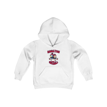 Youth Bluey & Bingo Design Texans Football - Inspired Heavy Blend Hooded Sweatshirt