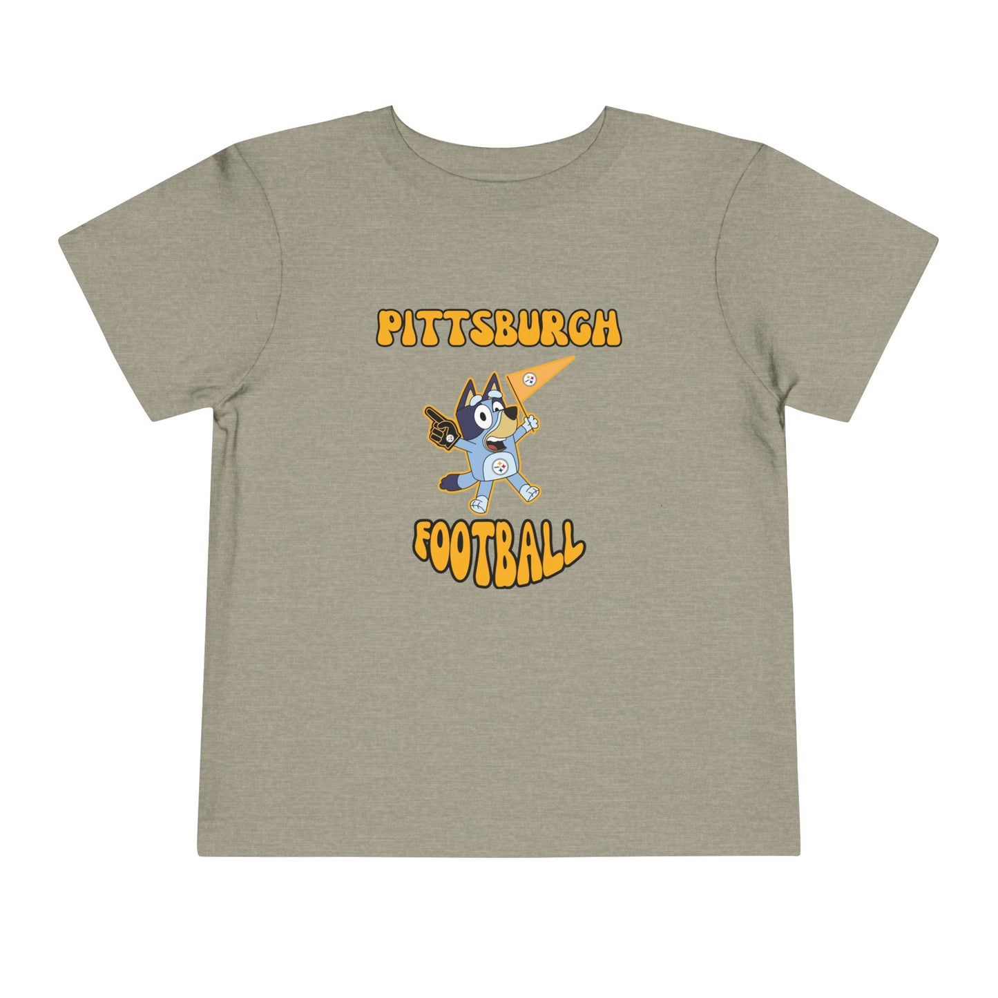 Toddler Bluey Design Pittsburgh Steelers Football -Inspired T-Shirt