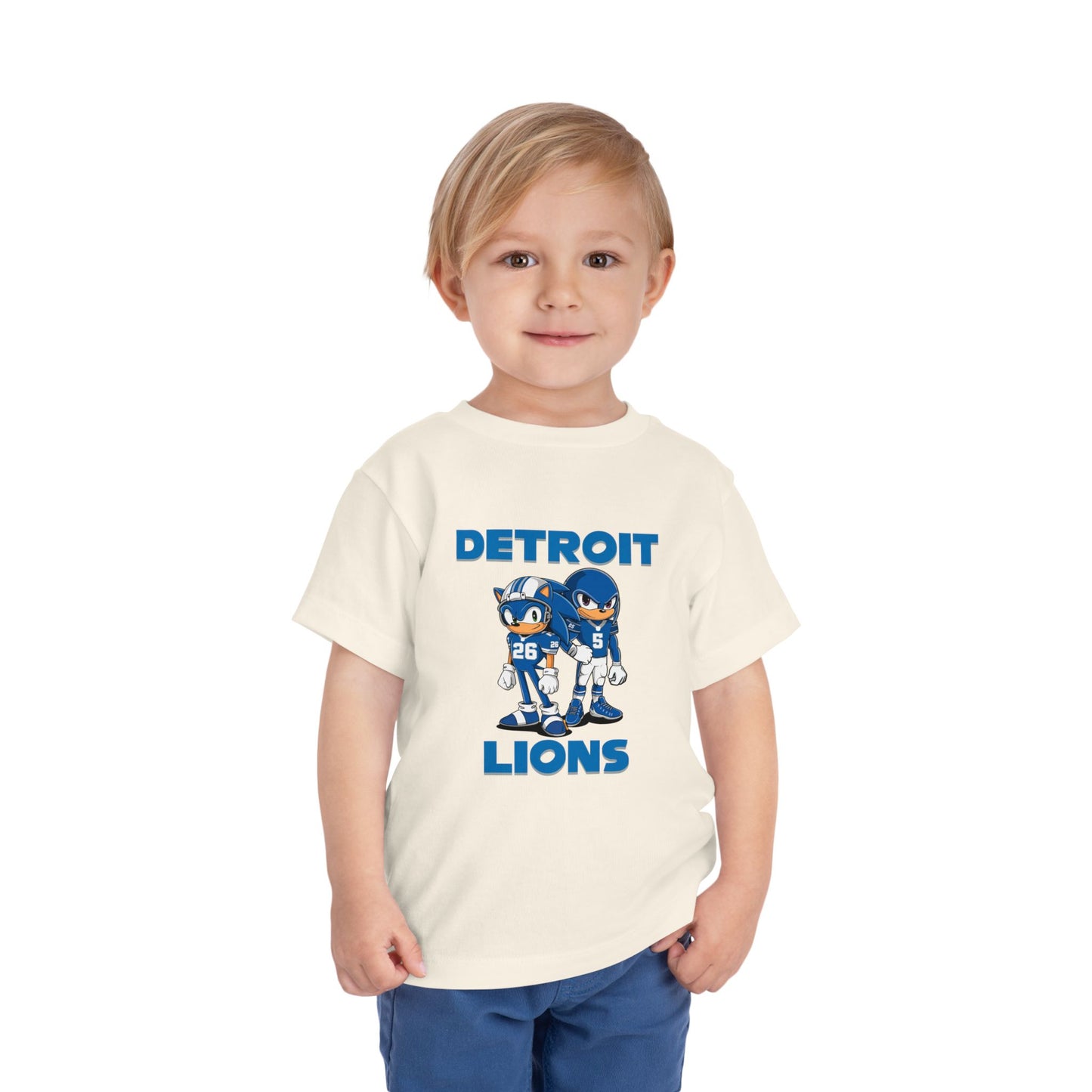 Toddler Tee Shirt - Sonic and Knuckles Jahmyr Gibbs and David Montgomery Detroit Lions