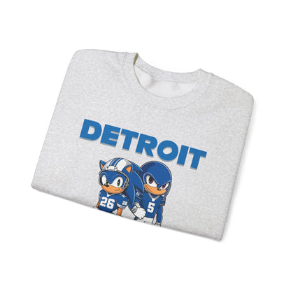 Sonic and Knuckles Jahmyr Gibbs and David Montgomery Detroit Lions Unisex Crewneck Sweatshirt