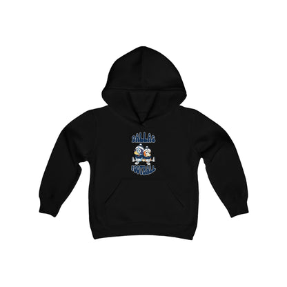 Youth Bluey & Bingo Design Dallas Football - Inspired Heavy Blend Hooded Sweatshirt