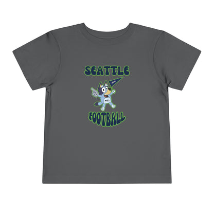 Toddler Bluey Design Seattle Seahawks Football -Inspired T-Shirt