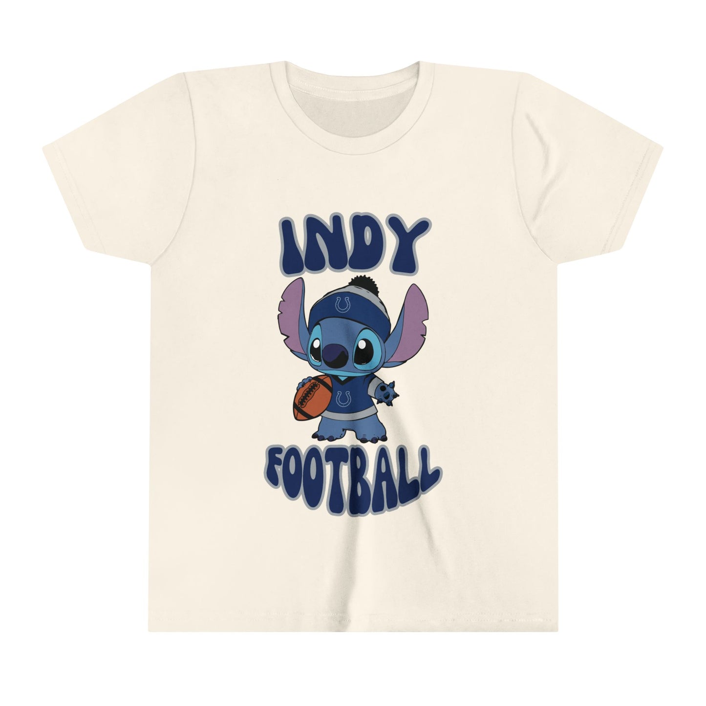 Youth Stitch Design Colts Football - Inspired T-Shirt