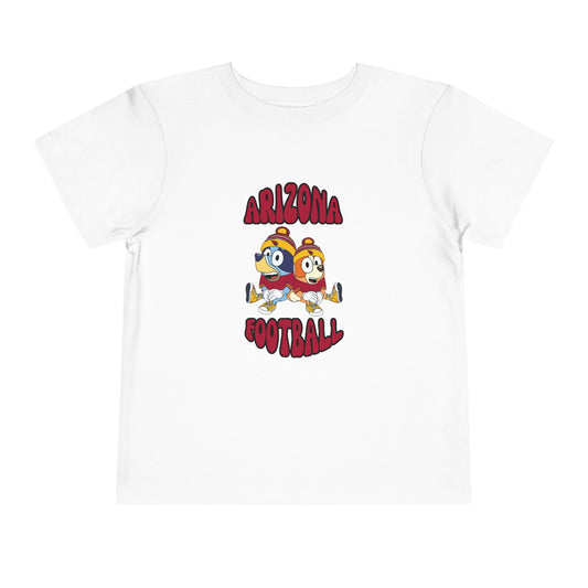 Toddler Bluey & Bingo Design Cardinals Football - Inspired T-Shirt