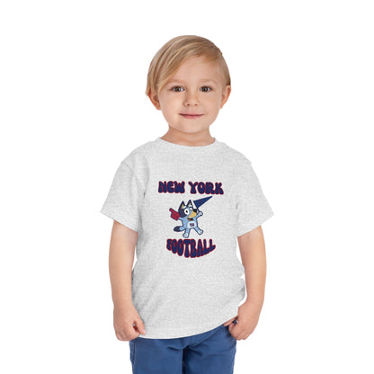 Toddler Bluey Design New York Giants Football -Inspired T-Shirt