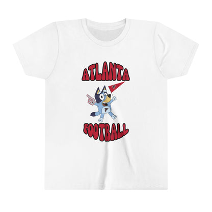 Youth Bluey Design Atlanta Falcons Football -Inspired T-Shirt