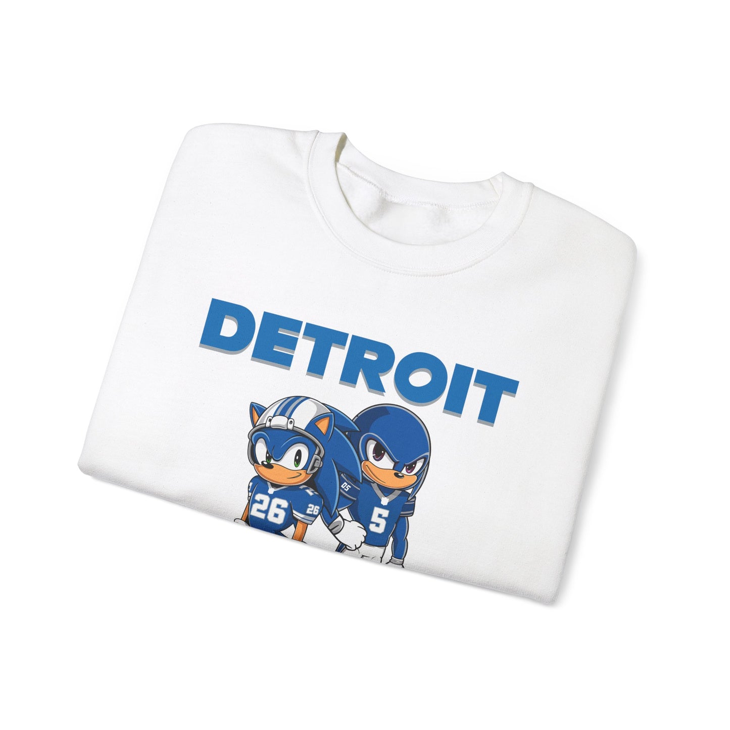 Sonic and Knuckles Jahmyr Gibbs and David Montgomery Detroit Lions Unisex Crewneck Sweatshirt