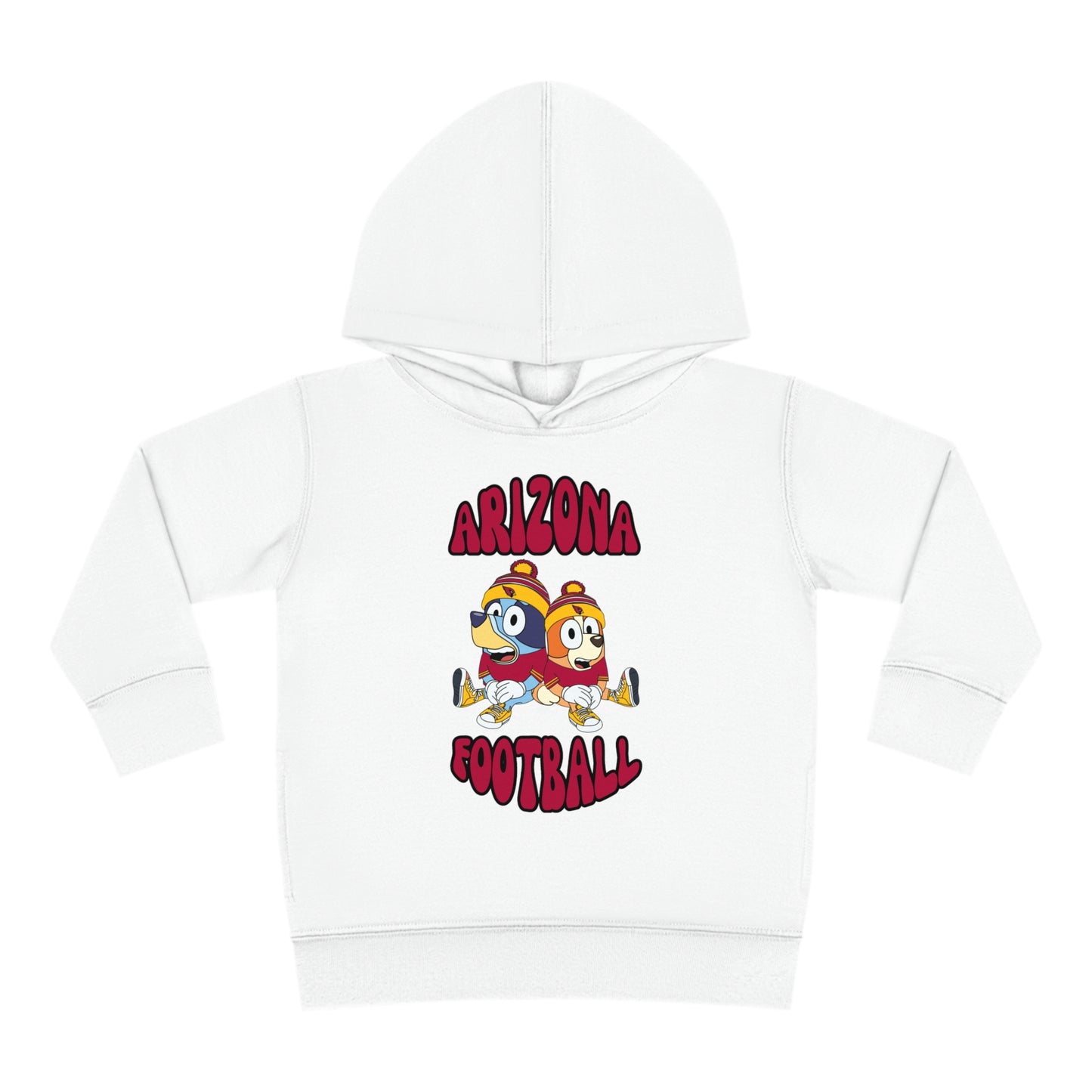 Toddler Bluey & Bingo Design Cardinals Football - Inspired Pullover Fleece Hoodie