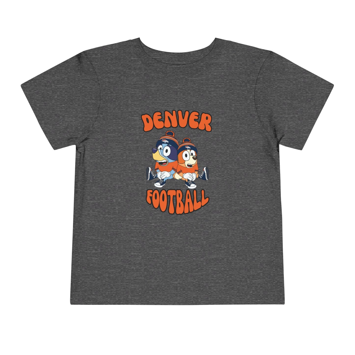 Toddler Bluey & Bingo Design Broncos Football - Inspired T-Shirt