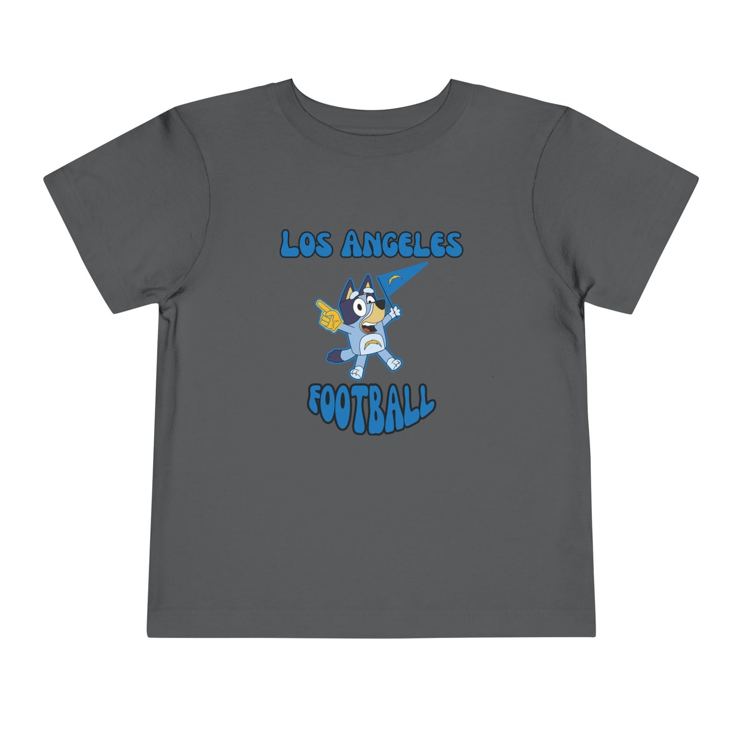 Toddler Bluey Design Las Angeles Chargers Football -Inspired T-Shirt