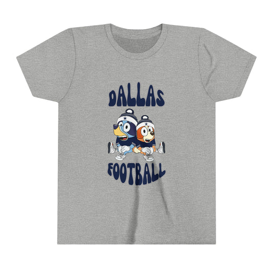 Youth Bluey & Bingo Design Dallas Football - Inspired T-Shirt