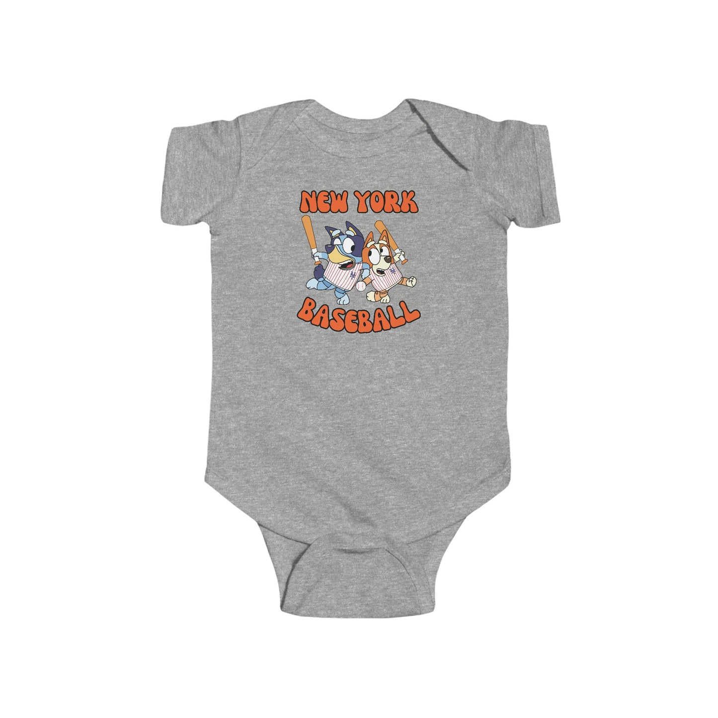 Infant  Bluey Design NY Mets - Inspired Bodysuit