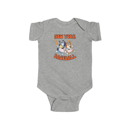 Infant  Bluey Design NY Mets - Inspired Bodysuit