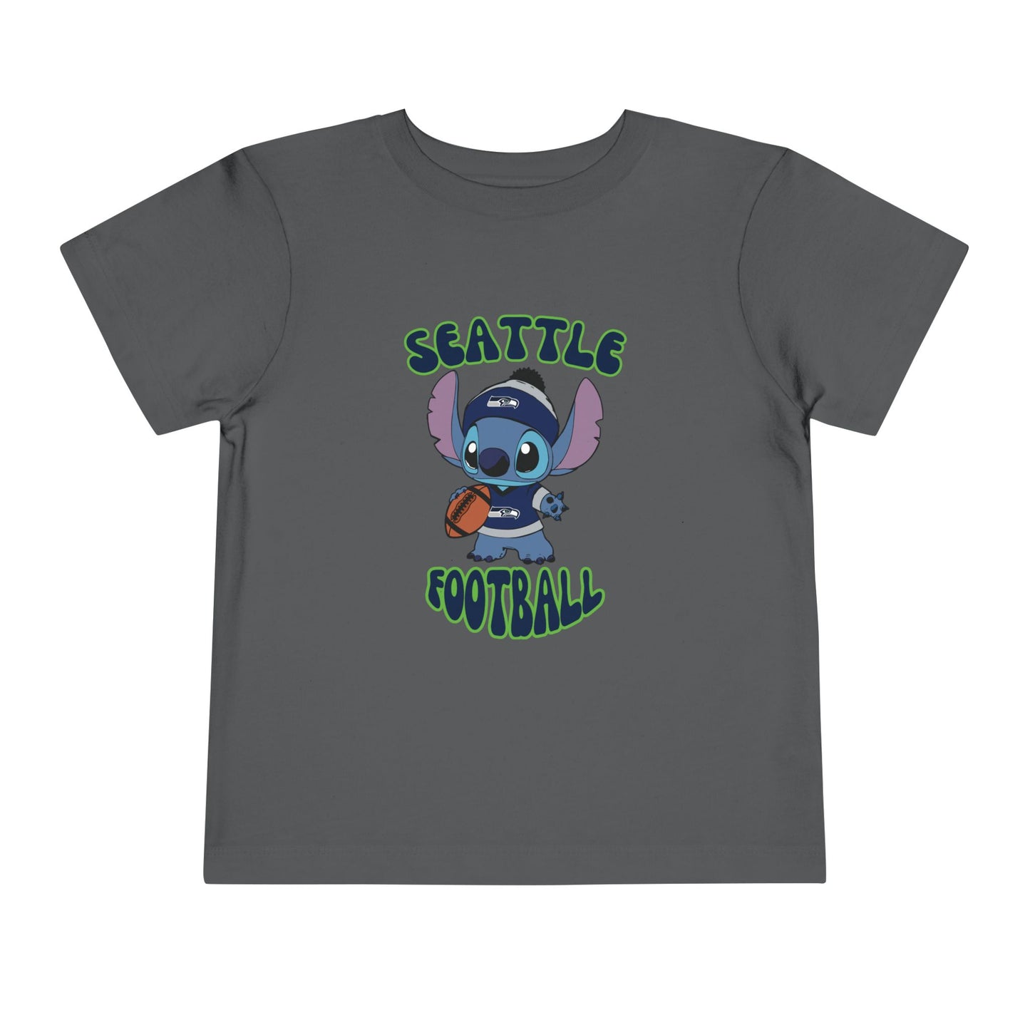 Toddler Stitch Design Seahawks Football - Inspired T-Shirt