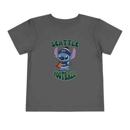 Toddler Stitch Design Seahawks Football - Inspired T-Shirt