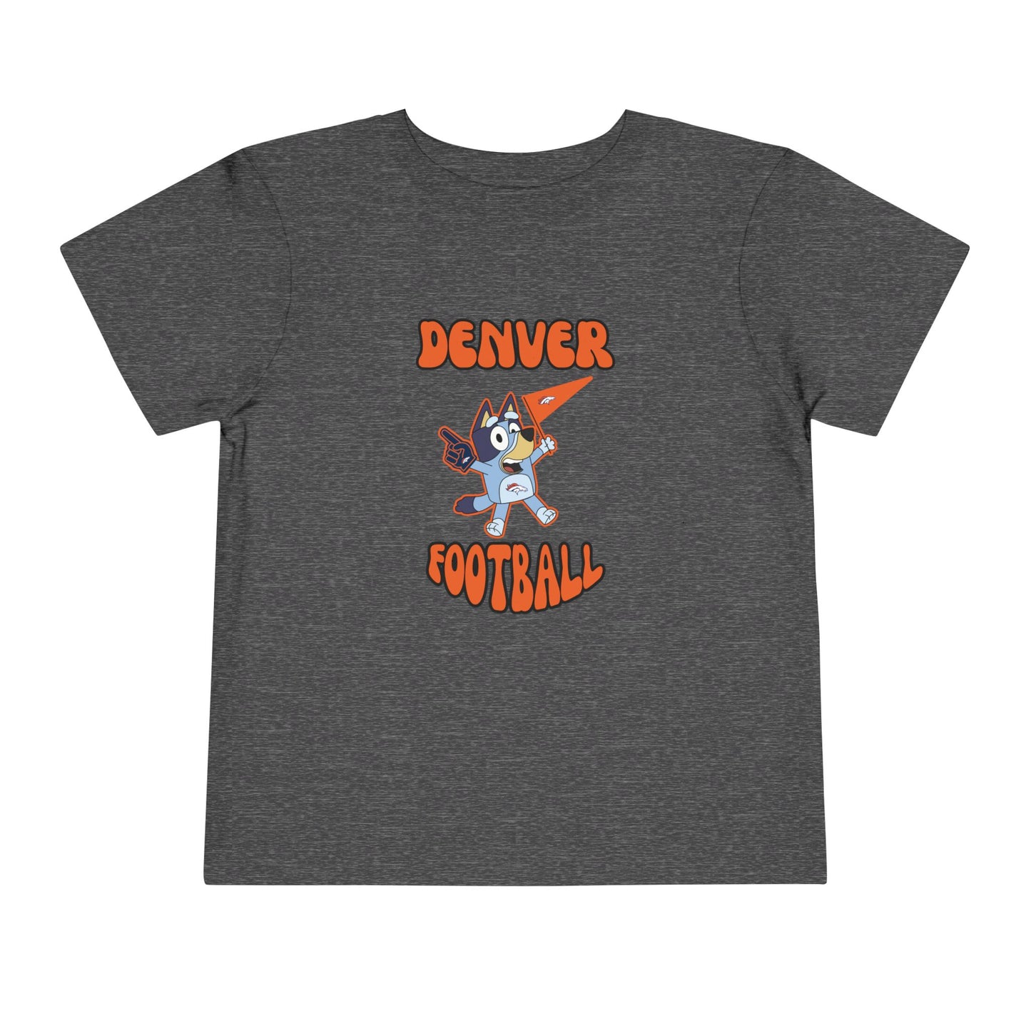 Toddler Bluey Design Denver Broncos Football  -Inspired T-Shirt