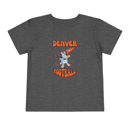 Toddler Bluey Design Denver Broncos Football  -Inspired T-Shirt