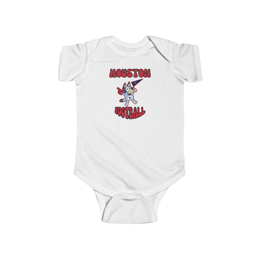 Infant Bluey Design Houston Texans Football  -Inspired Bodysuit