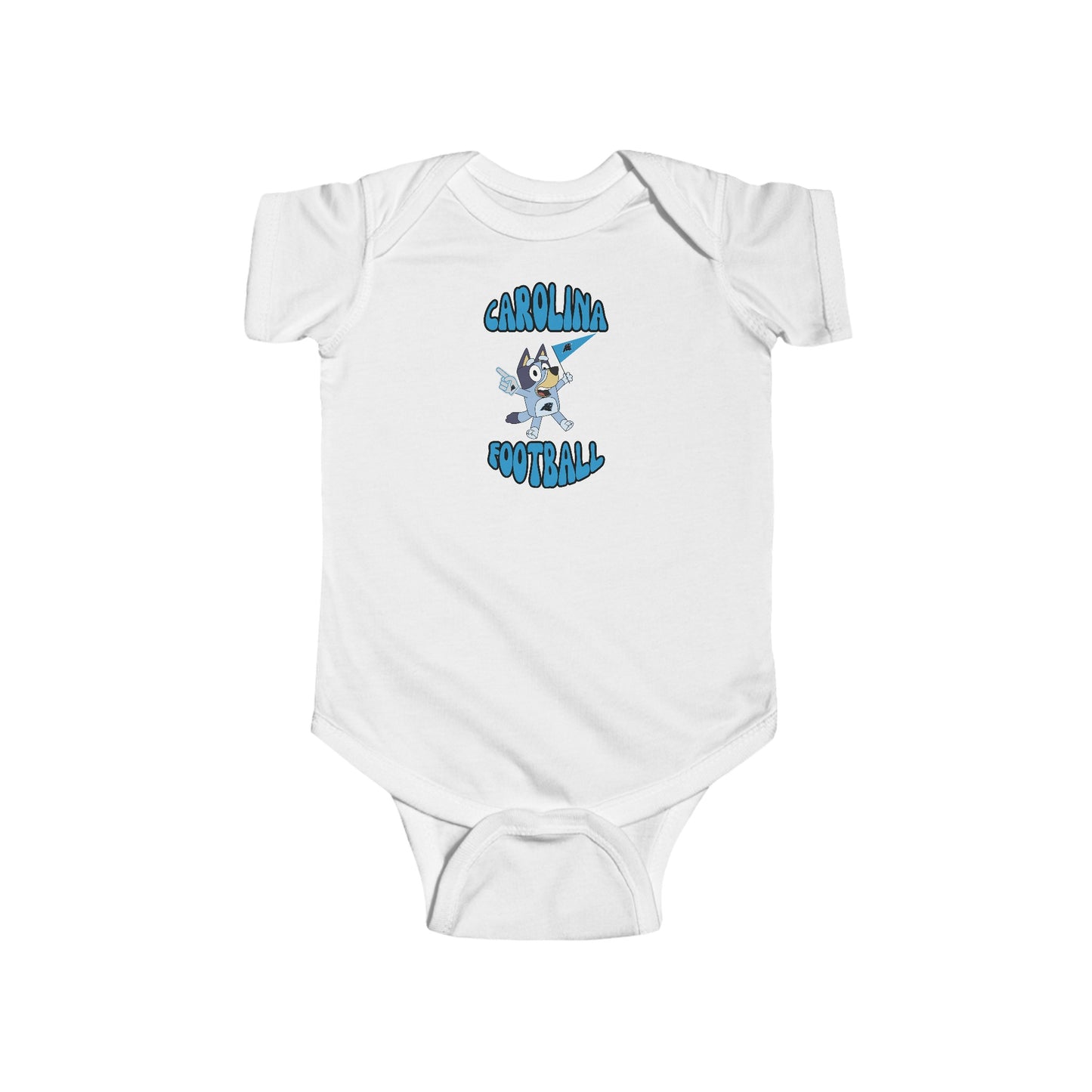 Infant Bluey Design Carolina Panthers Football  -Inspired Bodysuit