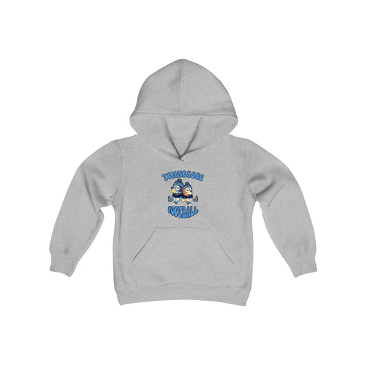 Youth Bluey & Bingo Design Titans Football - Inspired Heavy Blend Hooded Sweatshirt