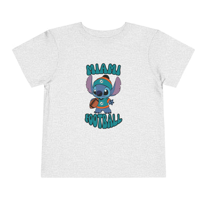 Toddler Stitch Design Dolphins Football - Inspired T-Shirt