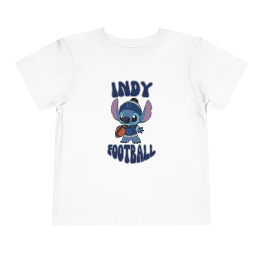 Toddler Stitch Design Colts Football - Inspired T-Shirt